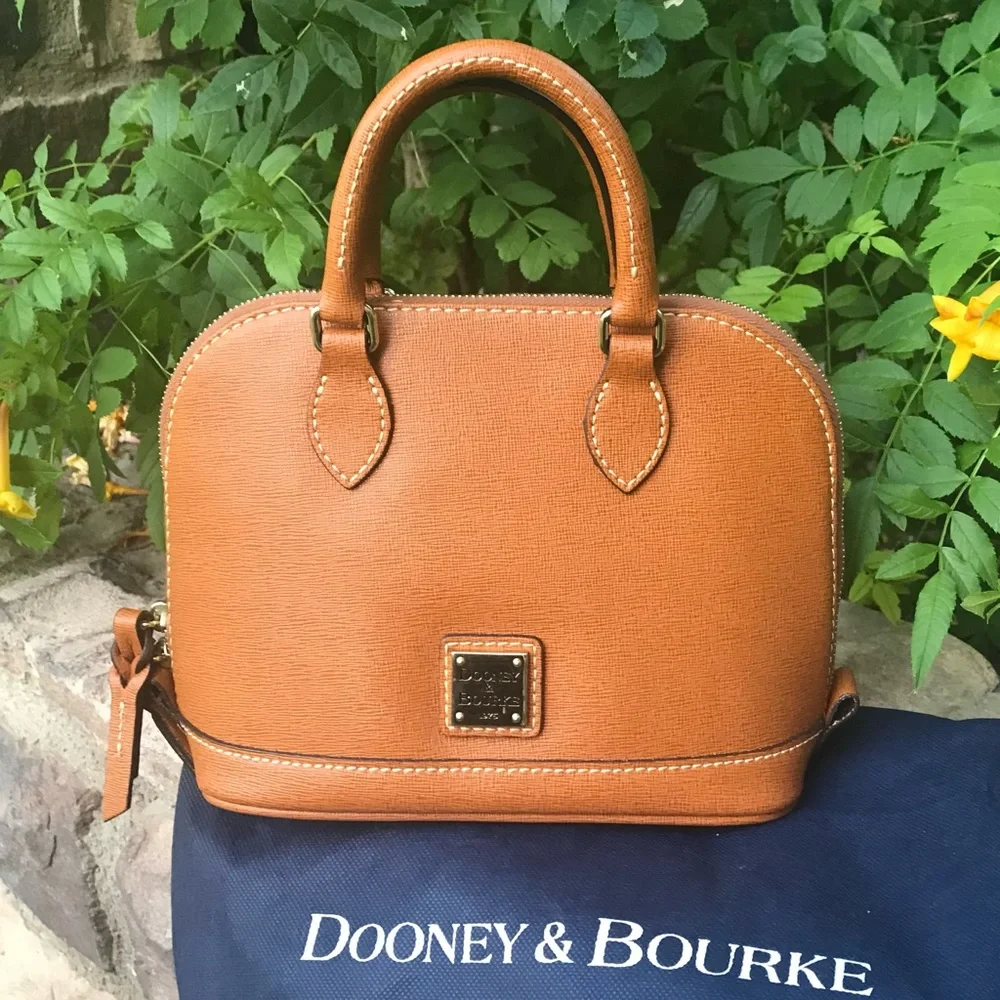 Dooney & Bourke Camel Leather Mini crossbody Bag - Picture 9 of 13